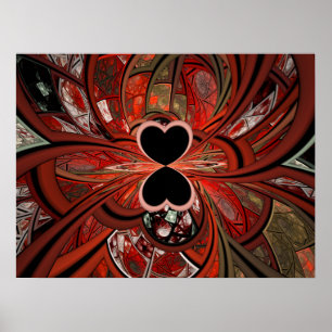 Drottning av Hearts Fractal Poster