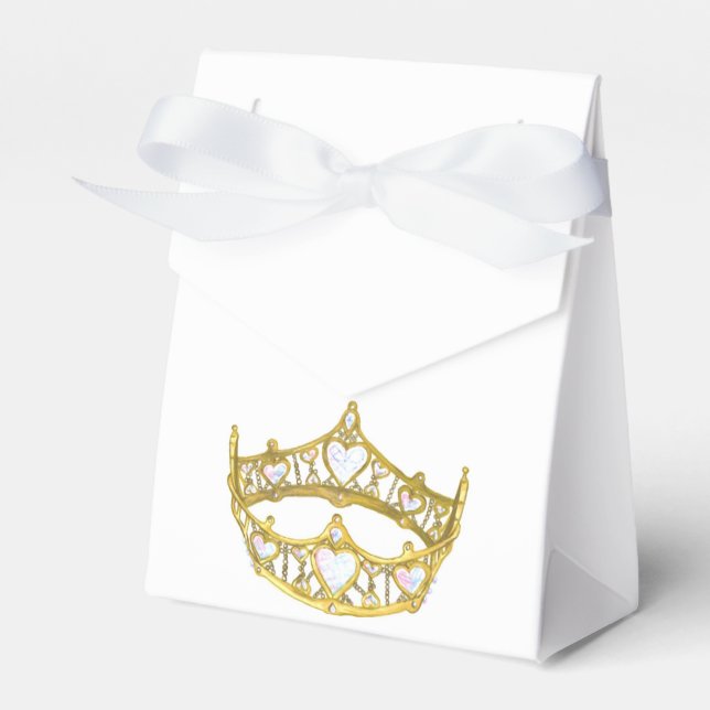 Drottning av Hearts krona favör box tält Presentaskar (Framsidan Sidan)