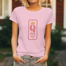 Drottning av Hearts Morsa Mor dag Krona T-Shirt