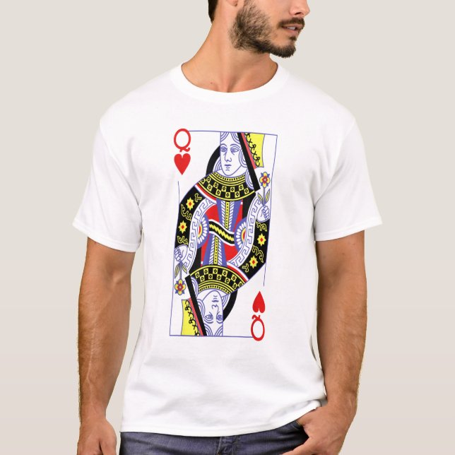 Drottning av Hearts Royal Flush Costume Halloween  T Shirt (Framsida)