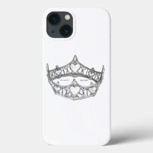 Drottning av Hearts silver krona tiara iphone 6 fo
