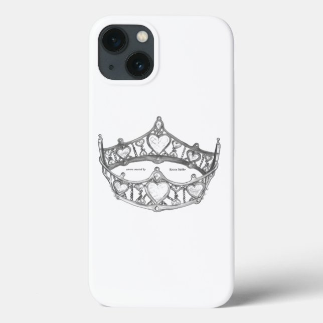 Drottning av Hearts silver krona tiara iphone 6 fo (Baksida)