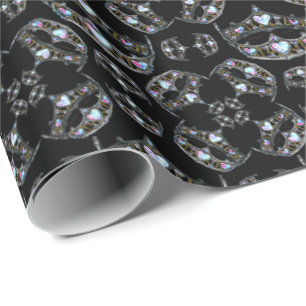 Drottning av Hearts Silver Krona Tiaras svarta sop Presentpapper