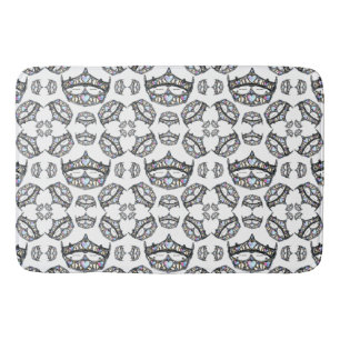 Drottning av Hearts Silver Krona Tiaras white bath Badrumsmatta