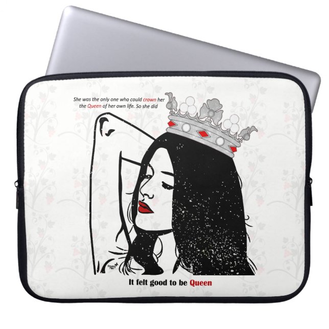 Drottning av henne eget liv laptop sleeve (Framsidan)