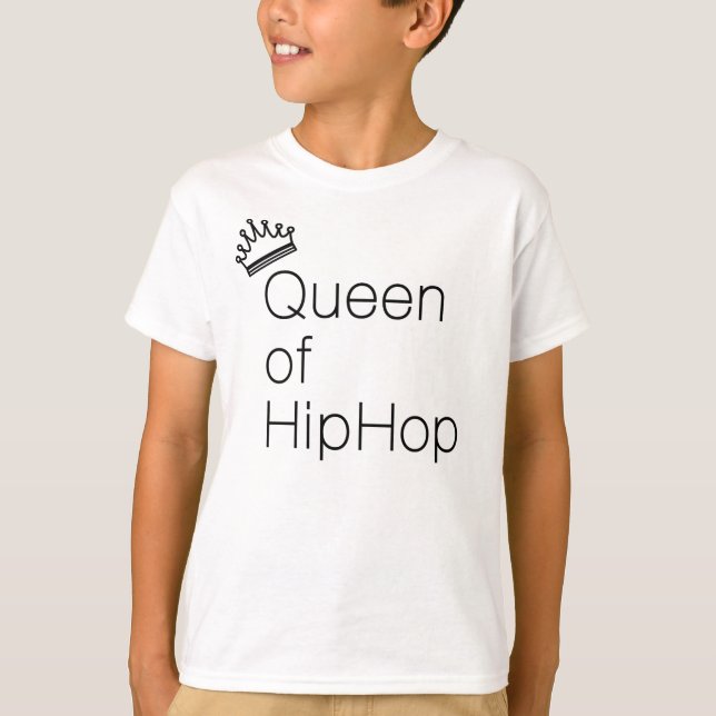 Drottning av hip hopsvarten t-shirt (Framsida)