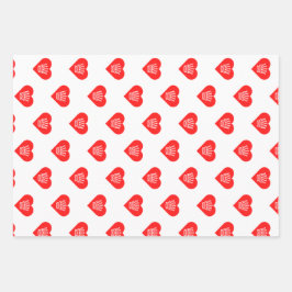 Drottning av hjärta Wrapping Papper Flat Lakan Set