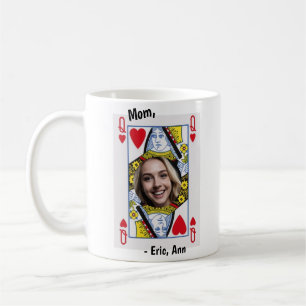 Drottning Av Hjärter Mamma Foto Personlig Kaffe Mu Kaffemugg