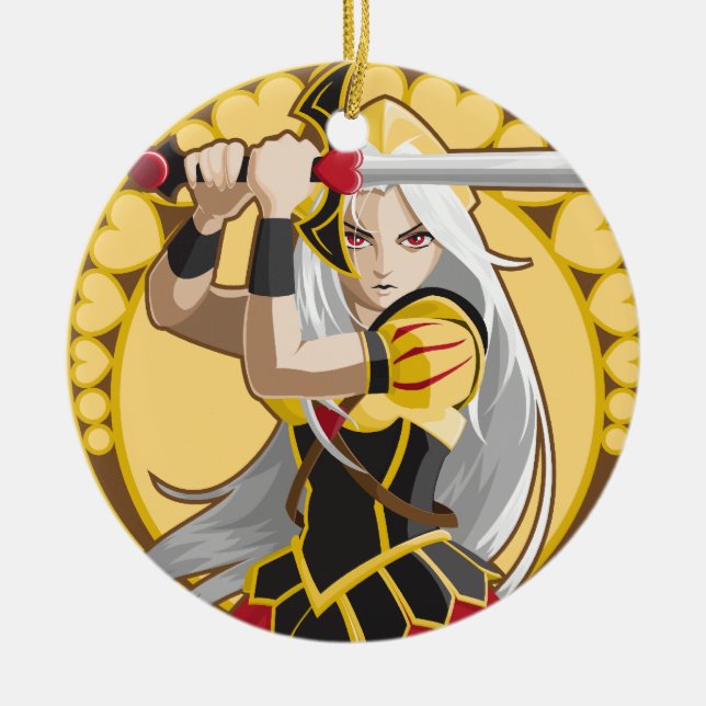 Drottning av hjärtor julgransprydnad keramik (Framsidan)