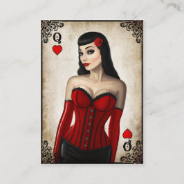 Drottning av hjärtor - visitkort