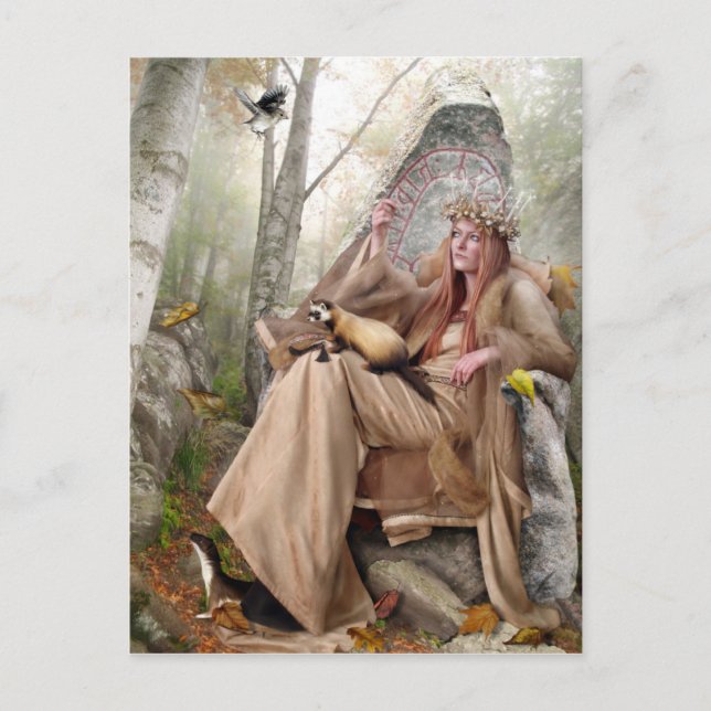 Drottning av höstvykort vykort (Framsida)