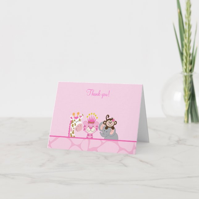 Drottning av jungle & Friends Note Card Tack Kort (Framsida)