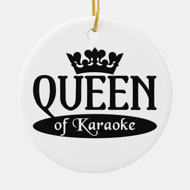 drottning av Karaoke-prydnad Julgransprydnad Keramik (Framsidan)