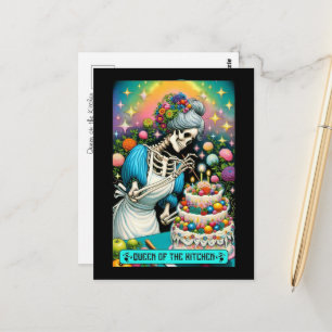 Drottning av kökets tarotkort vykort
