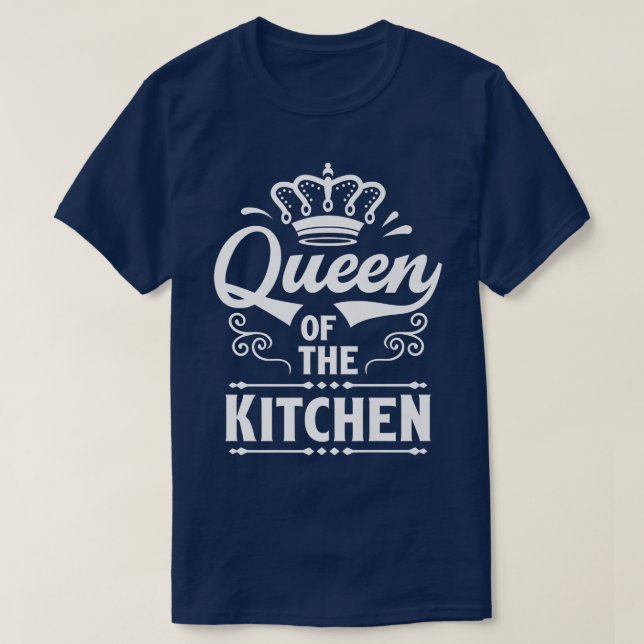 Drottning av kokskop Chef Mamma T Shirt (Design framsida)