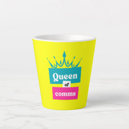 Drottning av kommsatte latte mugg