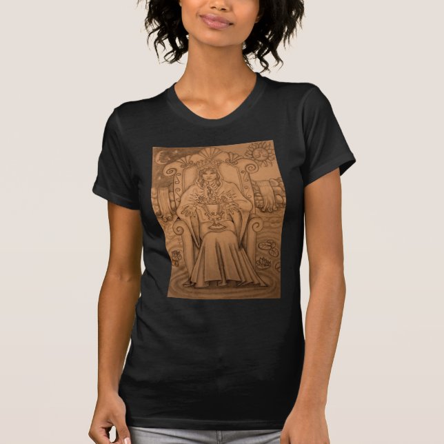 Drottning av koppar - Tarot kort Tee (Framsida)