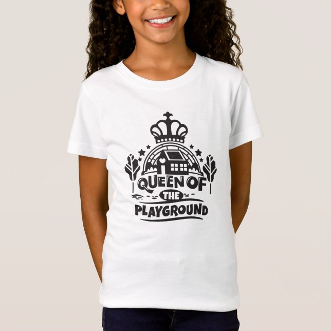 Drottning av lekplatsens cute Children Quote T Shirt (Framsida)