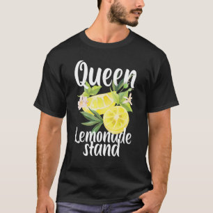 Drottning av Lemonade stativ Lemon Juice Citrus Fo T Shirt