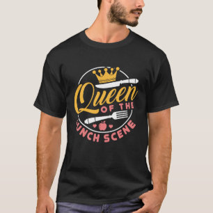 Drottning av Lunch Scene Cute Lunch Dam T Shirt