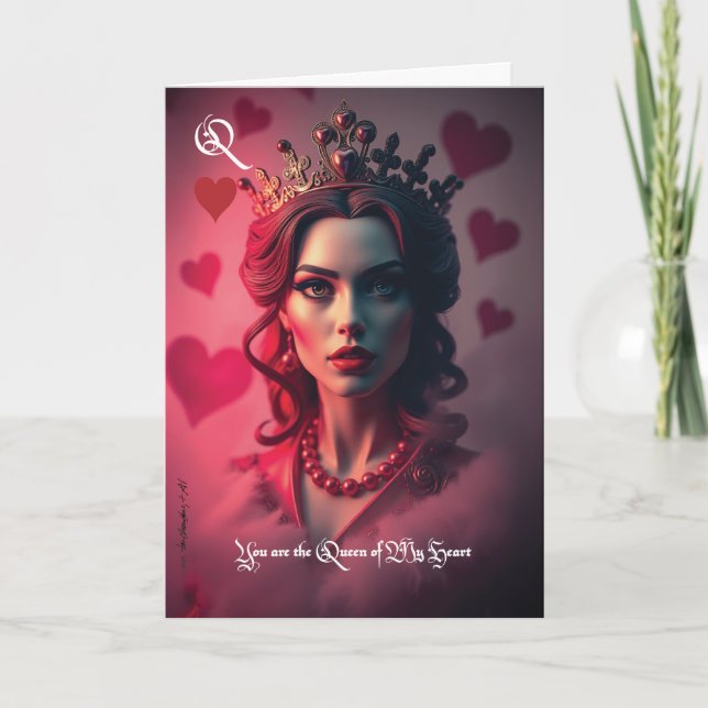 Drottning av mitt hjärt-Valentinkort Inbjudan (Framsida)