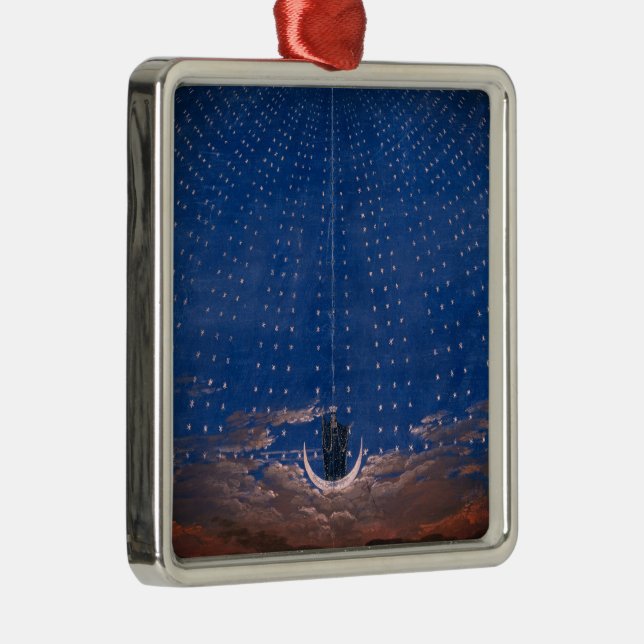 Drottning av Nattmozart Magic Flute Zauberflö te Julgransprydnad Metall (Höger)