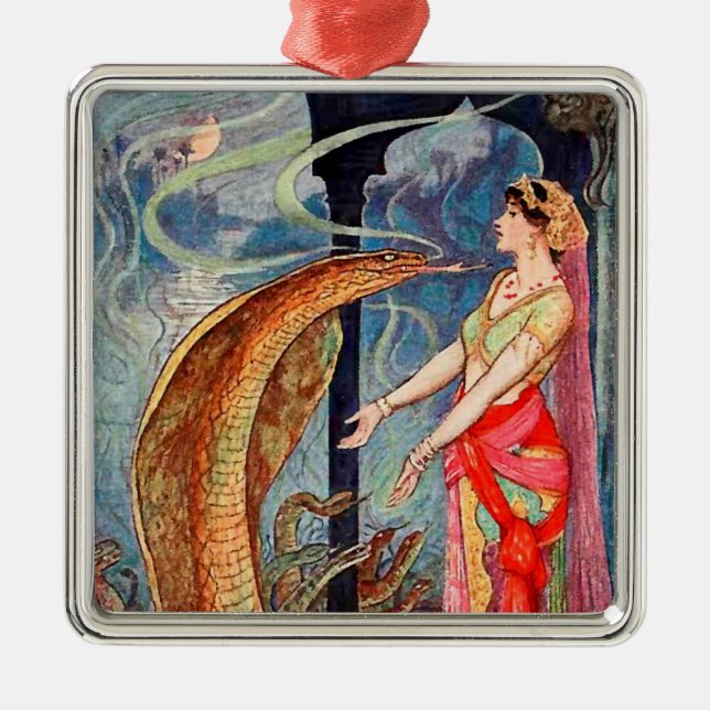 Drottning av ormar julgransprydnad metall (Framsidan)