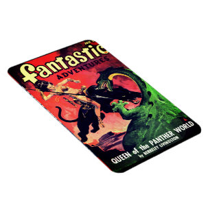 Drottning av Panther World: Fantasy Pulp Fiction Magnet