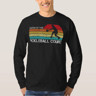 Drottning av Pickleball Court-konfektion för henne T Shirt