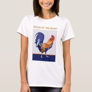 Drottning av Roost Tupp Rand T-shirt