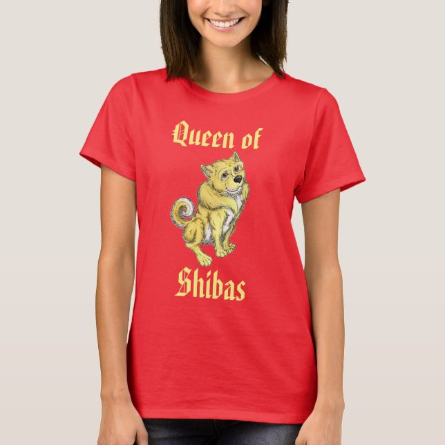 Drottning av Shibas T Shirt (Framsida)