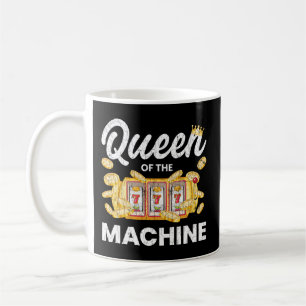 Drottning av Slot Maskin Casino Gambling Spelare Kaffemugg