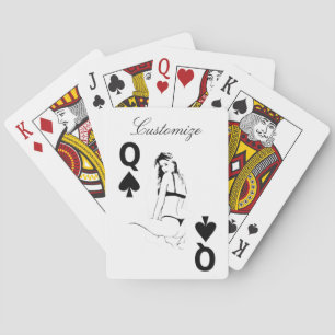 Drottning av spadebikiniflickan Thunder_Cove Casinokort