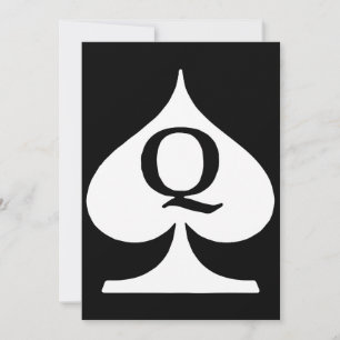 Drottning av Spades Brev Q Deck of Cards Poker Sym
