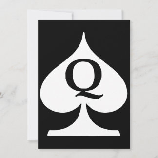 Drottning av Spades Brev Q Deck of Cards Poker Sym