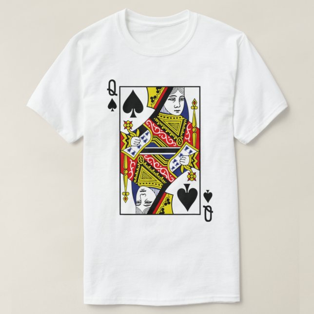 Drottning av Spades Card Kostym Halloween Costume  T Shirt (Design framsida)