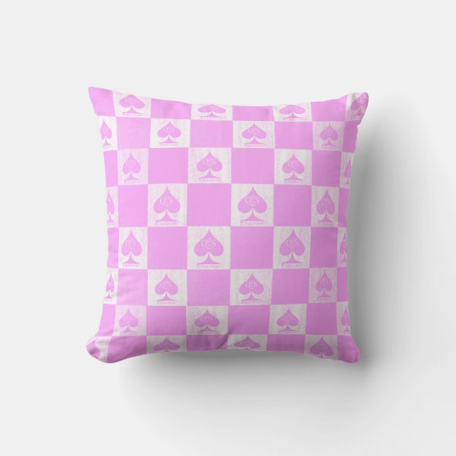 Drottning av Spades Dekorativ kudde Cute Checkerss (Framsida)