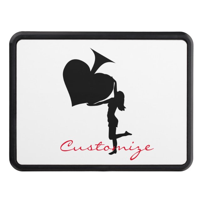 Drottning av Spades Holding Black Ace Thunder_Cove Dragkroksskydd (Framsidan)