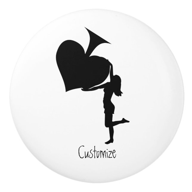 Drottning av Spades Holding Black Ace Thunder_Cove Knopp (Framsidan)