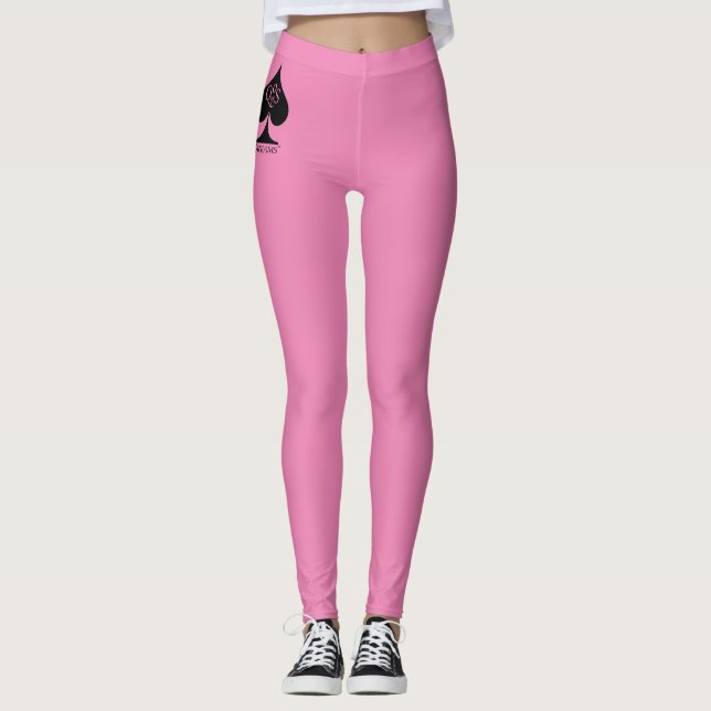 Drottning av Spades Leggings Hotfru Rosa QoS Stil (Framsida)