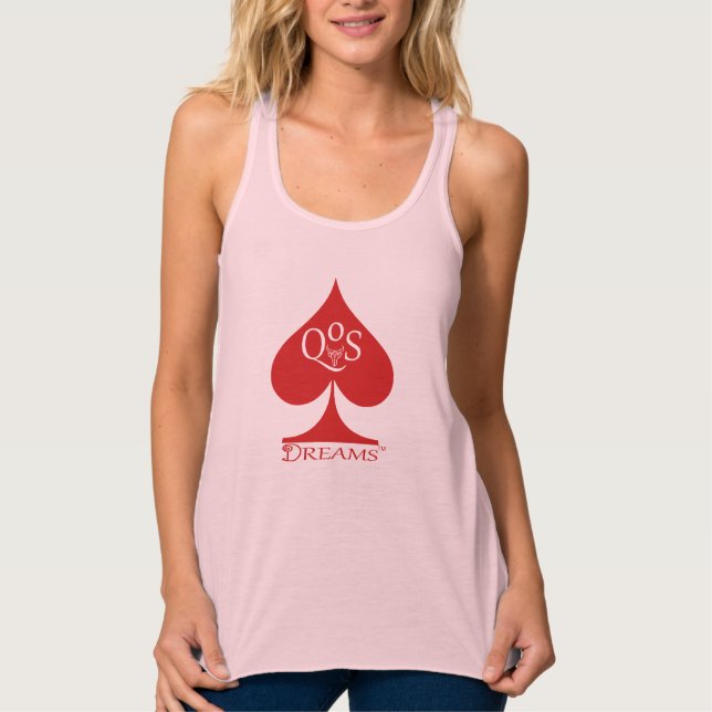 Drottning av Spades Tanktop Rosa Vixen QoS Dreams Linne Med Racerback (Framsida)