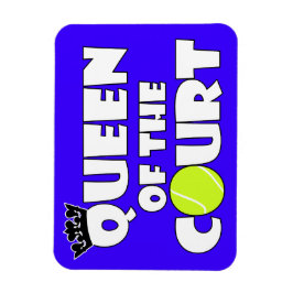 Drottning av Tennis Court Cute Anpassningsbar Färg Magnet