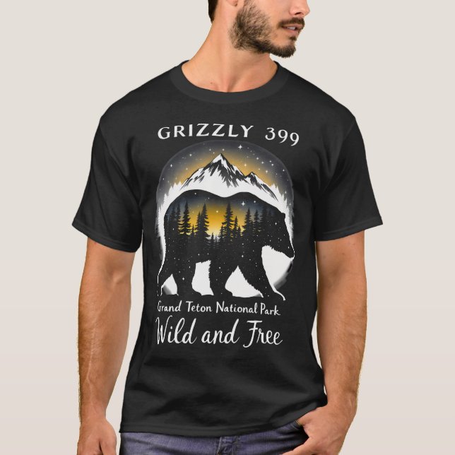 Drottning av Tetons Grizzly 399 nationalpark T Shirt (Framsida)