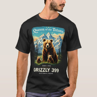 Drottning av Tetons Grizzly 399 nationalpark T Shirt