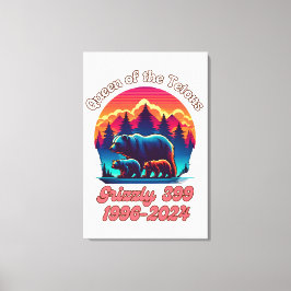Drottning av Tetons Grizzly 399 Tribute 1996-2024 Canvastryck