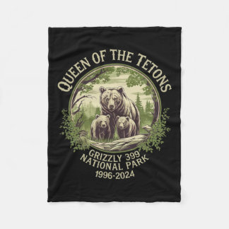 Drottning av Tetons Grizzly 9 Wildlife Preserve 19 Fleecefilt