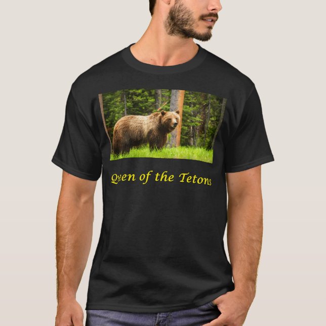 Drottning av Tetons Grizzly Bear 399 Souvenir T Shirt (Framsida)