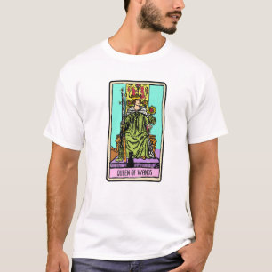 Drottning av Trollspö Tarot Card Occult Tro Divina T Shirt