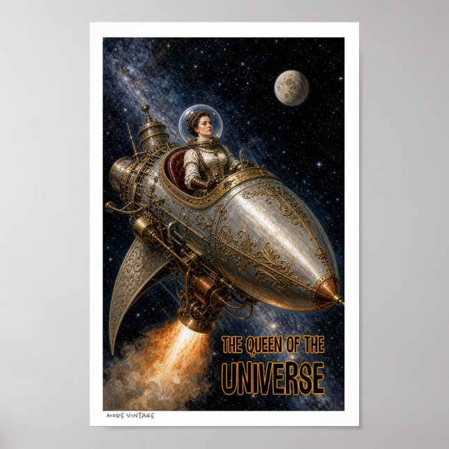 Drottning av universum science fiction-utskrift poster (Framsidan)