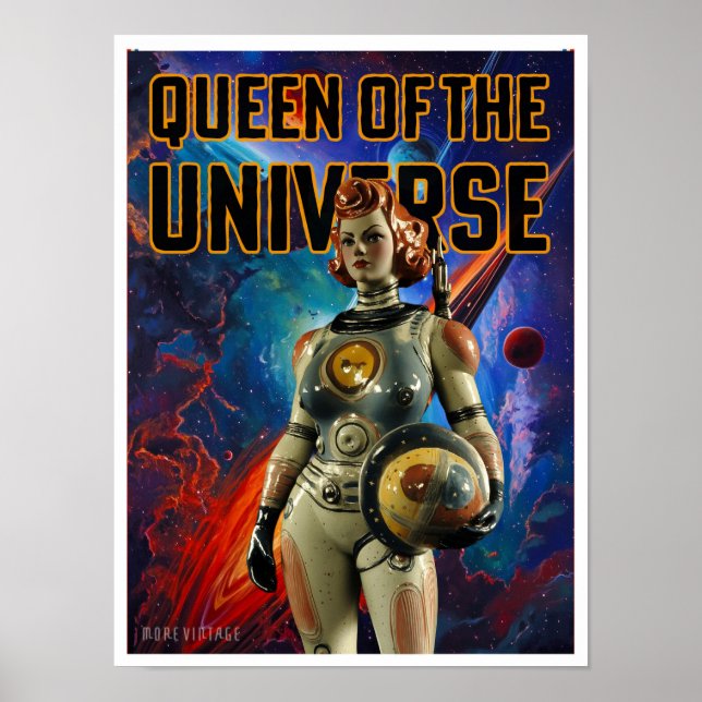 Drottning av universum science fiction-utskrift poster (Framsidan)